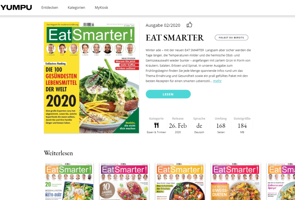 Eat Smarter Magazine online lesen
